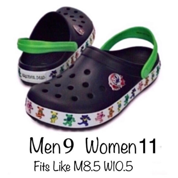 Grateful Dead Shoes - GRATEFUL DEAD Crocs 50th Anniversary M9 W11 NWT